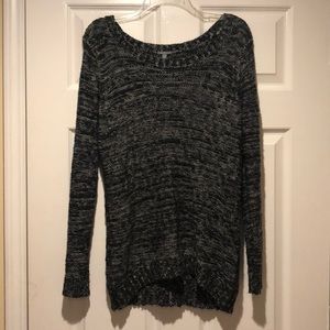 Speckled black oversized sweater
